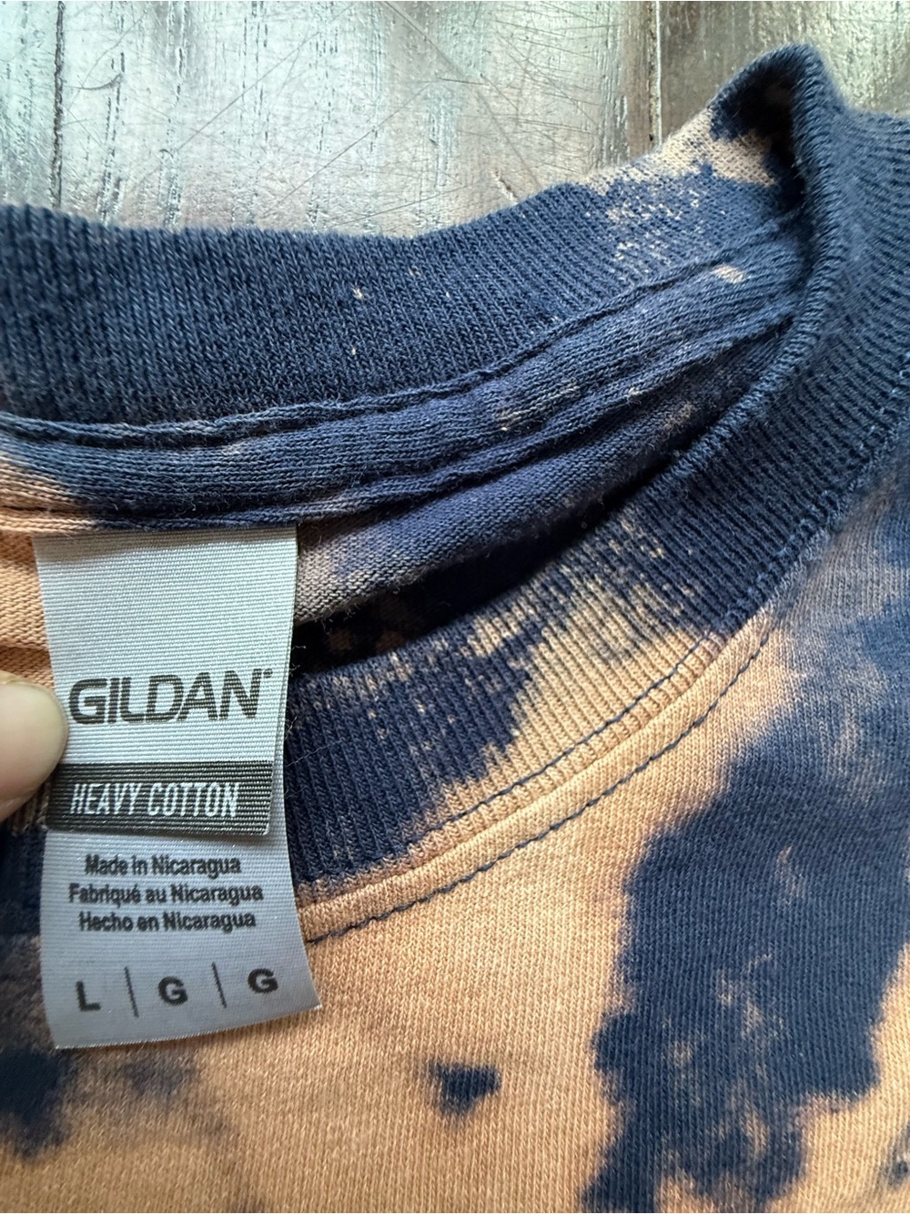 Dallas Gildan Tie-Dye Graphic Tee - Navy & Tan size Large - Picture 3 of 6